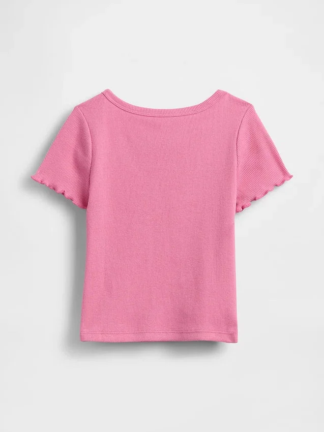 Camiseta de canalé para bebés y niños pequeños, combinable