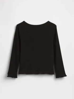 Camiseta de canalé para bebés y niños pequeños, combinable