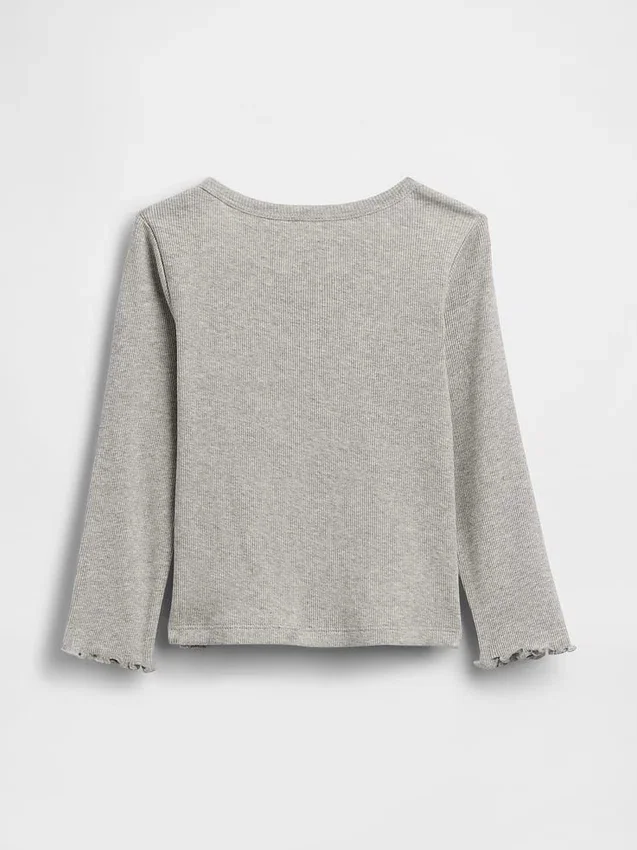 Camiseta de canalé para bebés y niños pequeños, combinable