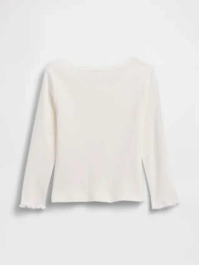 Camiseta de canalé para bebés y niños pequeños, combinable