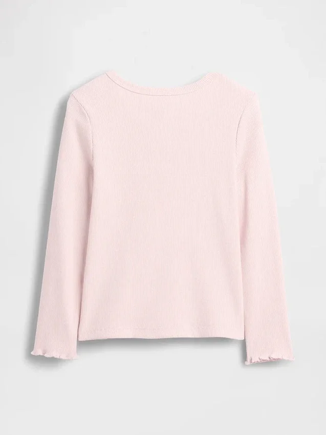 Camiseta de canalé para bebés y niños pequeños, combinable