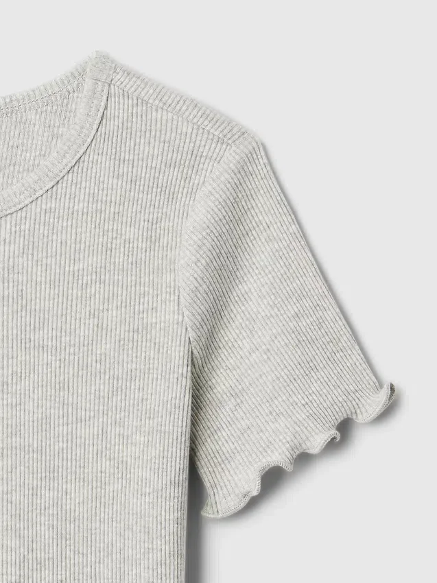 Camiseta de canalé para bebés y niños pequeños, combinable