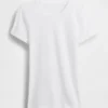 Camiseta de cuello redondo con punto pointelle