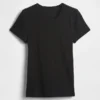 Camiseta de cuello redondo con punto pointelle