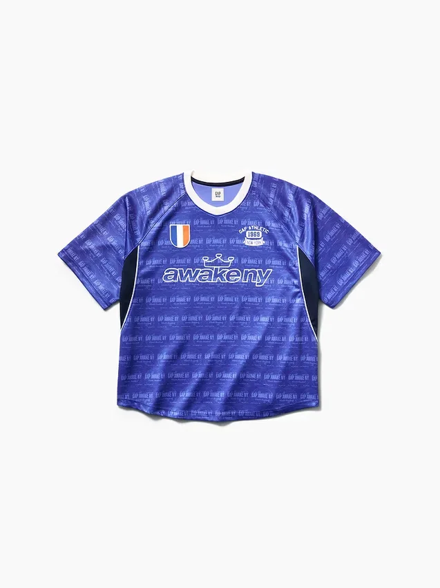 Camiseta de jersey con logotipo oversize de GAP × Awake Ny