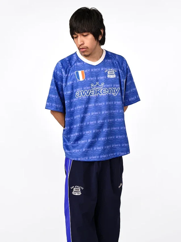 Camiseta de jersey con logotipo oversize de GAP × Awake Ny