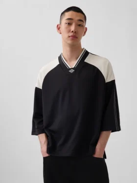Camiseta de jersey con logotipo oversize de Ouigap