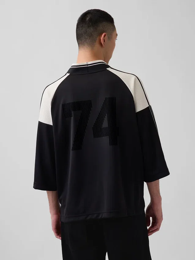 Camiseta de jersey con logotipo oversize de Ouigap