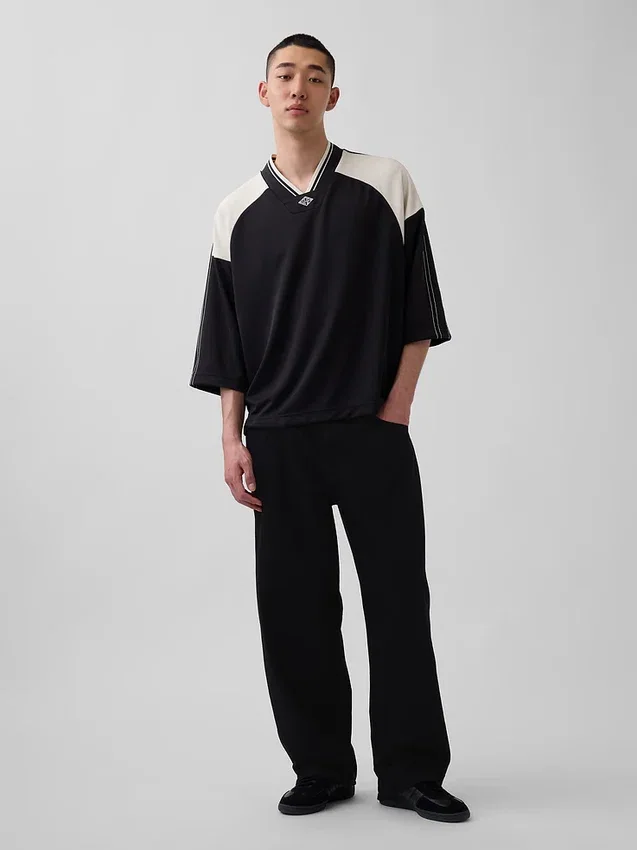 Camiseta de jersey con logotipo oversize de Ouigap