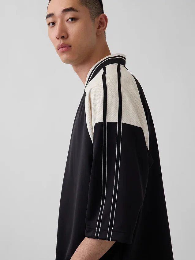 Camiseta de jersey con logotipo oversize de Ouigap