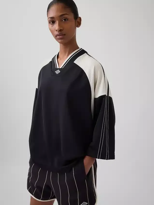 Camiseta de jersey con logotipo oversize de Ouigap