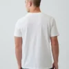 Camiseta de jersey de algodón con cuello en V