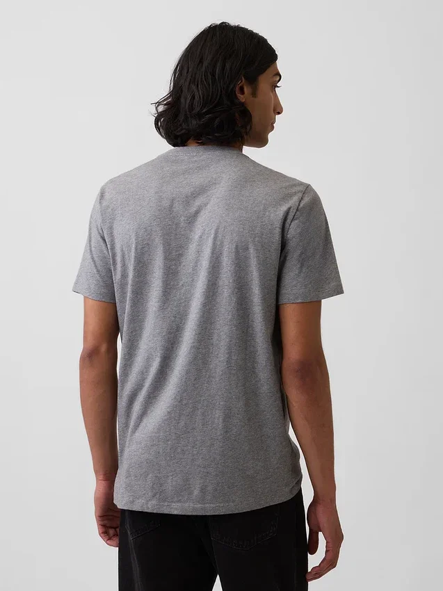 Camiseta de jersey de algodón con cuello en V