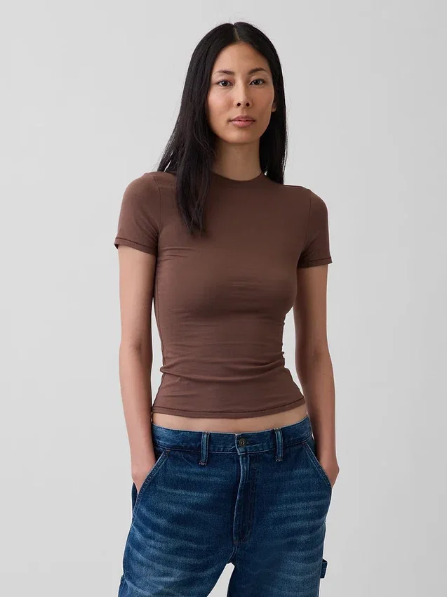 Camiseta de jersey de punto tupido
