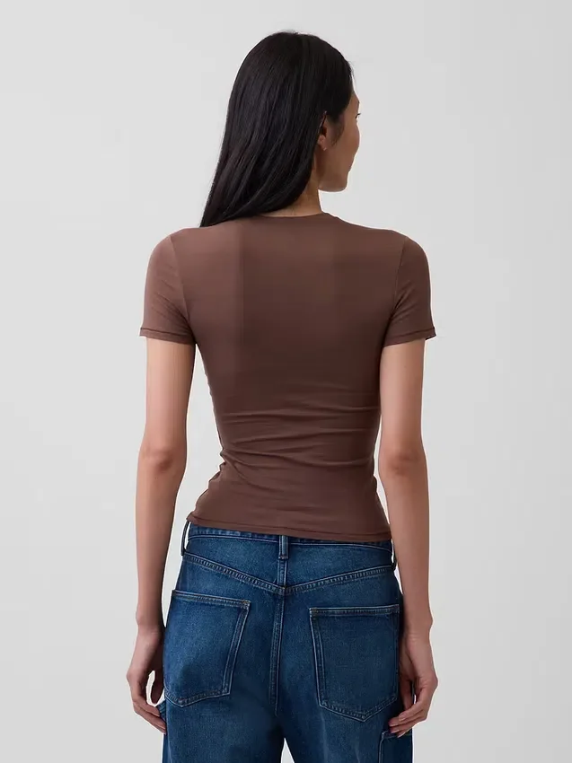 Camiseta de jersey de punto tupido