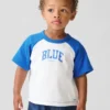 Camiseta de manga raglán «Get Blue» para bebés y niños