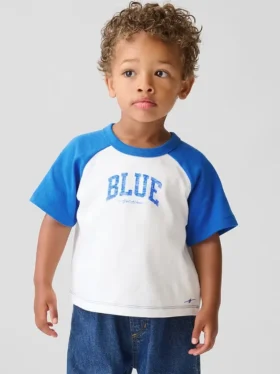 Camiseta de manga raglán «Get Blue» para bebés y niños