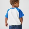 Camiseta de manga raglán «Get Blue» para bebés y niños