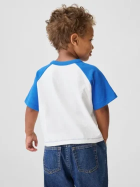 Camiseta de manga raglán «Get Blue» para bebés y niños