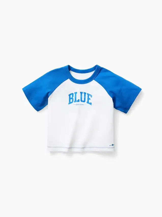 Camiseta de manga raglán «Get Blue» para bebés y niños