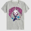 Camiseta de pantalones cortos para niños pequeños de Marvel con el diseño «Scribble Ghost Spider»