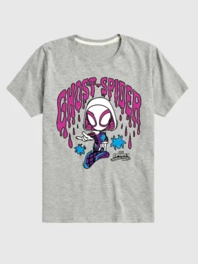 Camiseta de pantalones cortos para niños pequeños de Marvel con el diseño «Scribble Ghost Spider»
