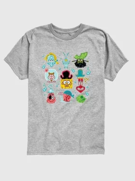 Camiseta de pantalones cortos para niños «The SpongeBob Movie: En busca de Squarepants» con estampado de cuadrícula