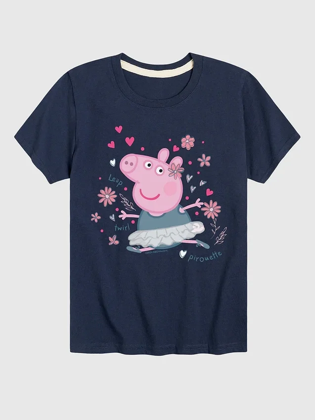 Camiseta de pantalones cortos «Peppa Pig Ballet Peppa» para niños pequeños