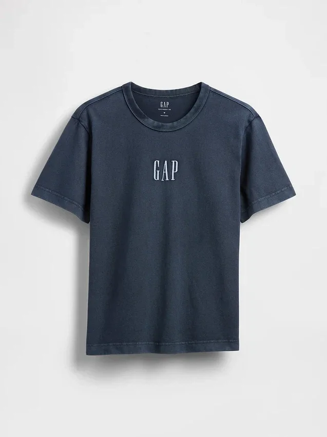 Camiseta de peso grueso con logo y corte holgado