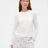 Camiseta de pijama con bolsillo de modal supersuave