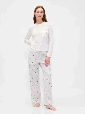 Camiseta de pijama con bolsillo de modal supersuave