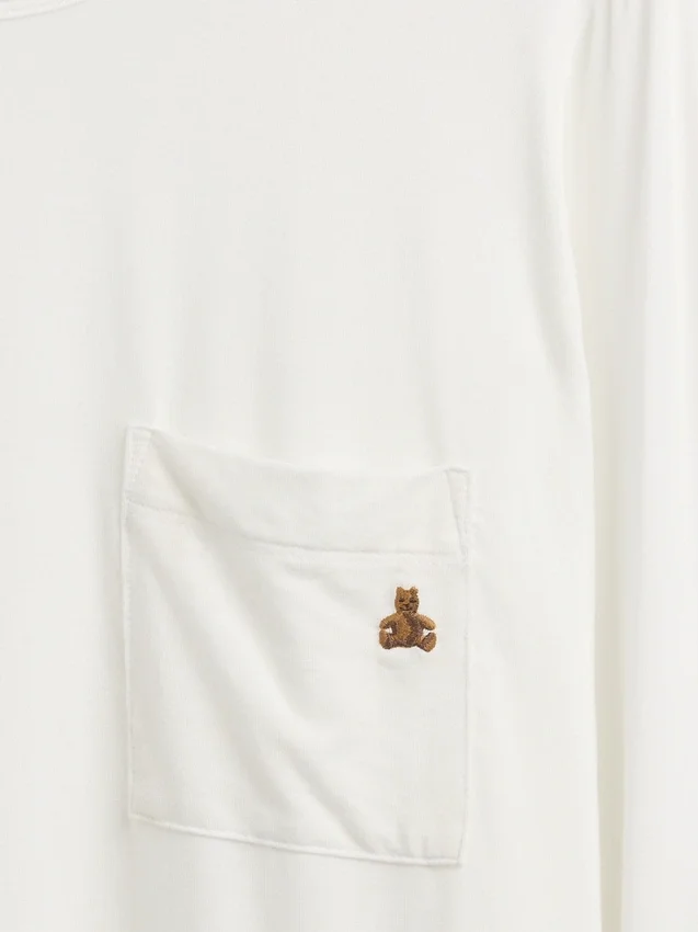 Camiseta de pijama con bolsillo de modal supersuave