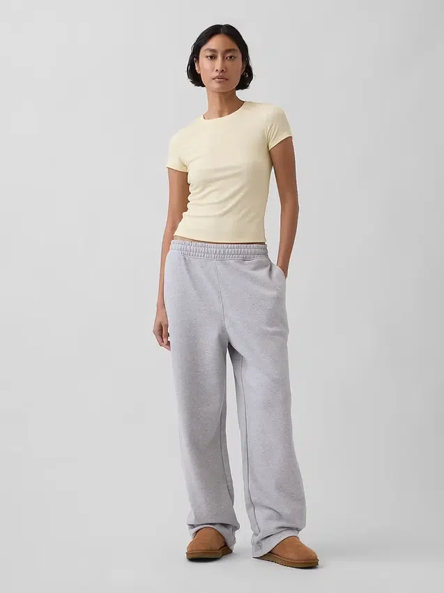 Camiseta de pijama con canalé fino