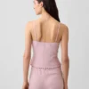 Camiseta de pijama con punto calado y dobladillo ondulado