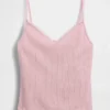 Camiseta de pijama con punto calado y dobladillo ondulado