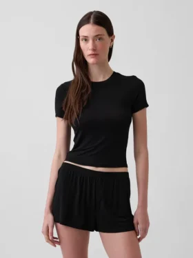 Camiseta de pijama de modal acanalado ultrasuave