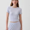 Camiseta de pijama de modal acanalado ultrasuave