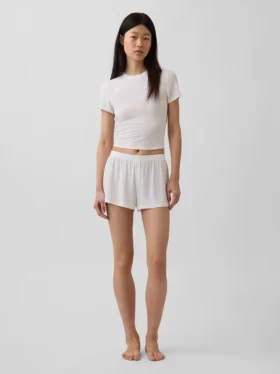 Camiseta de pijama de modal acanalado ultrasuave