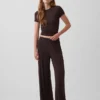 Camiseta de pijama de modal acanalado ultrasuave