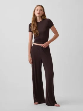 Camiseta de pijama de modal acanalado ultrasuave