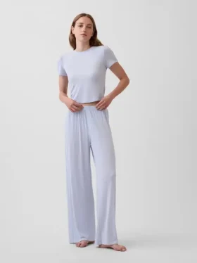 Camiseta de pijama de modal acanalado ultrasuave