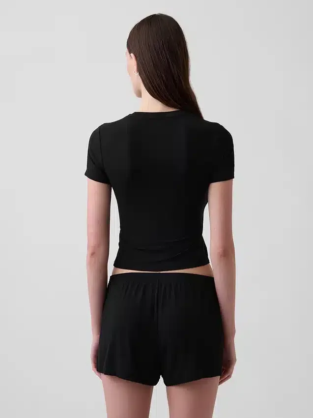 Camiseta de pijama de modal acanalado ultrasuave