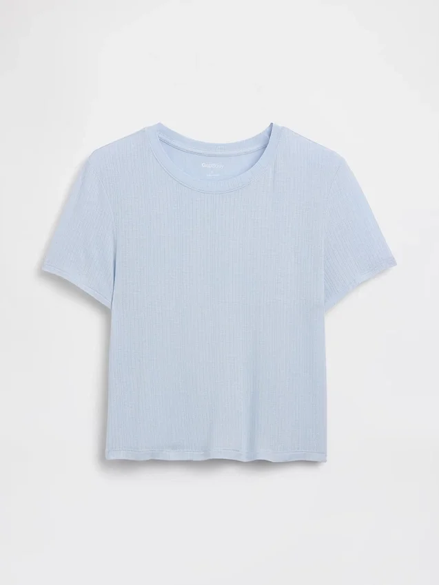 Camiseta de pijama de modal acanalado ultrasuave