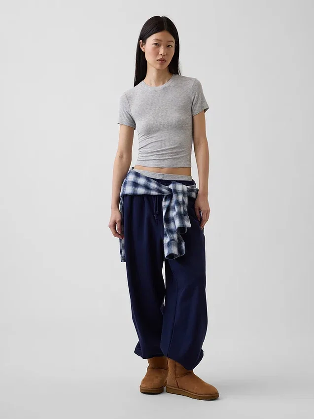 Camiseta de pijama de modal acanalado ultrasuave