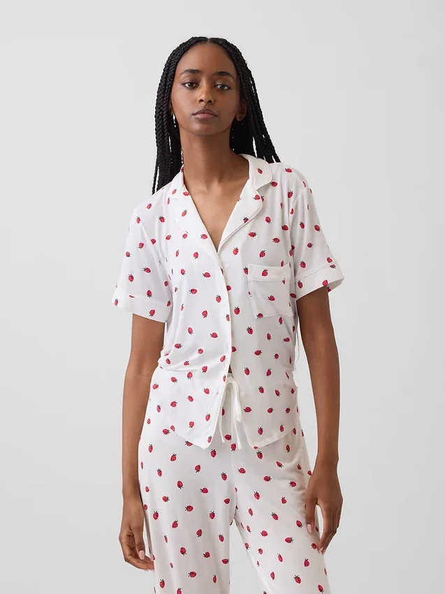 Camiseta de pijama de modal supersuave para la parte de arriba