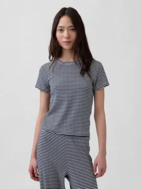 Camiseta de pijama de punto calado