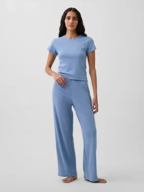Camiseta de pijama de punto calado