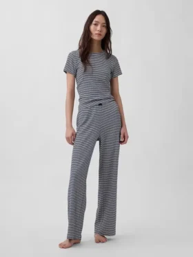 Camiseta de pijama de punto calado