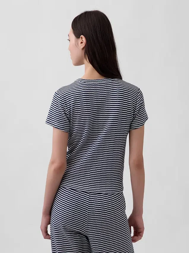 Camiseta de pijama de punto calado