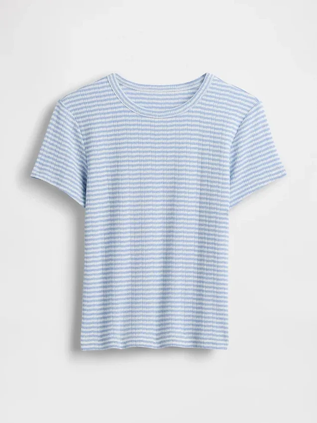 Camiseta de pijama de punto calado